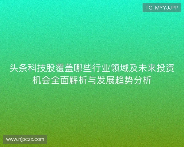头条科技股覆盖哪些行业领域及未来投资机会全面解析与发展趋势分析